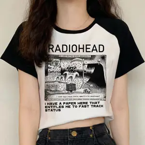 Radiohead T Shirt Crop Top Women Fashion Summer Hip Hop Tops T-shirt Unisex  Rock Band Y2k Graphic Tees Female Tshirt Cropped - T-shirts - AliExpress
