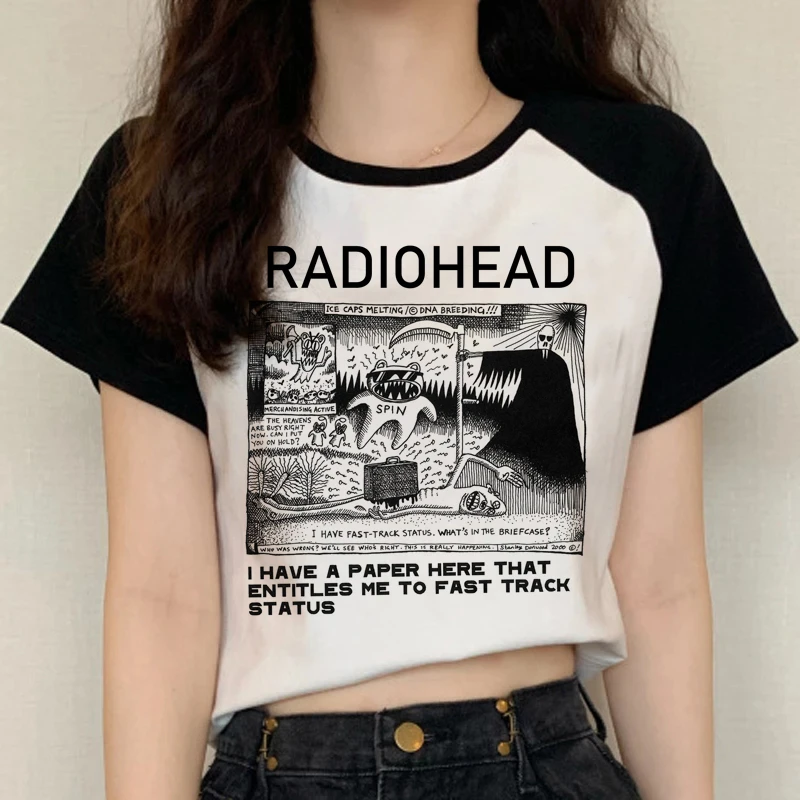 lint Overtollig Transparant Hiphop radiohead t shirt vrouwen mode zomer tops t shirt unisex rock band  pop muziek y 2k grafische T shirts dames t shirt man| | - AliExpress