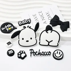 Set of 10 Cute Pochacco Cartoon Shoe Charms - Kawaii Anime PVC Decorations for Sandals & Clogs - Ideal Holiday Gift for Kids (10PCS)