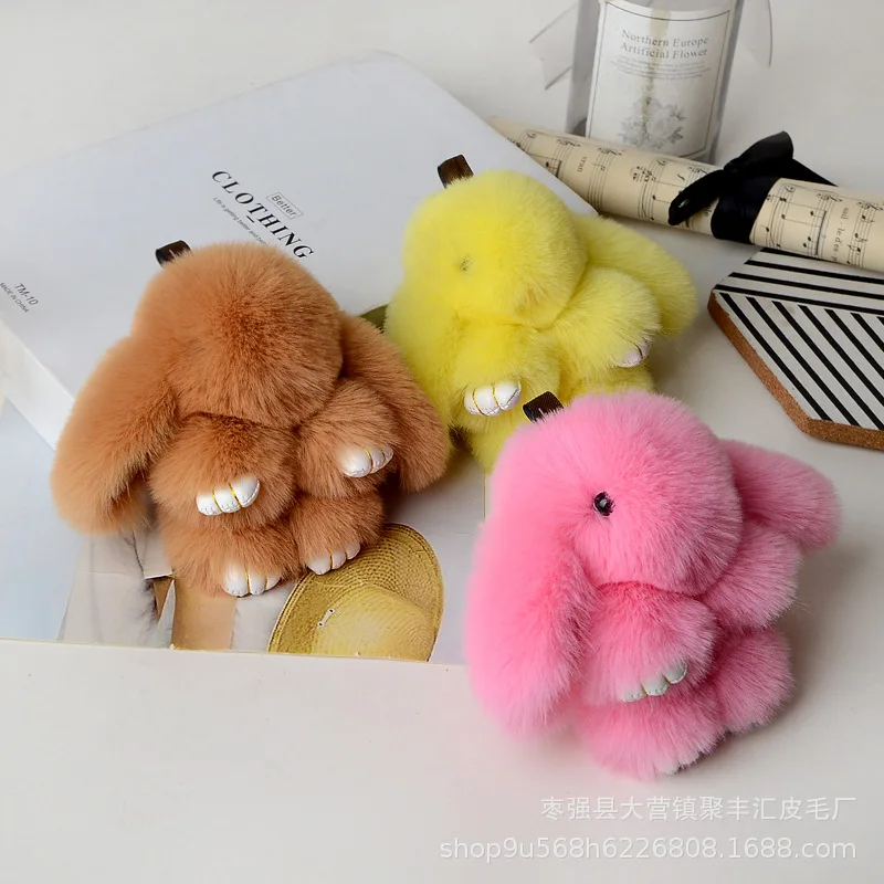 Plush Toy Plush Doll Plush Keychain Key Chain Bunny Keychain Kawaii Mini Rabbit Keychain for Women's Bag Car Key