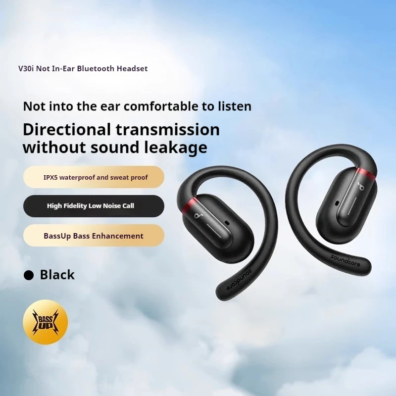 אוזניות אלחוטיות Soundcore V30i Open-Ear True-Wireless Bluetooth 5.3 עמידות במים IPX5 אוזניות מותאמות אישית לשיחות משופרות AI
