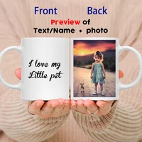 Tasse personnalisée avec votre photo, tasse d'image de nom personnalisé, tasses à café personnalisées, tasses à thé, fête des mères, cadeau de mariage pour la fête des pères 4