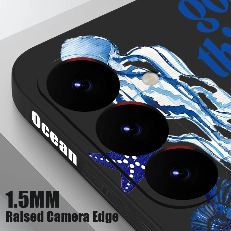 Seaside Scenery Wave Print Phone Case - Oceanic Design Cover