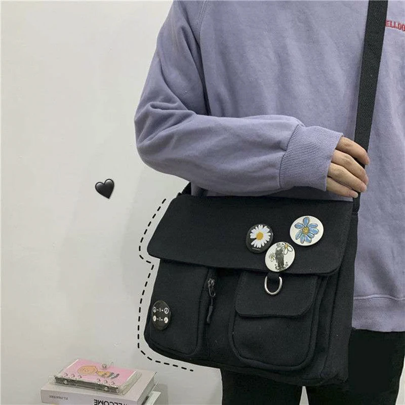 

Сумка на плечо женская, саквояж большой вместимости, простая модная однотонная Повседневная холщовая сумка-мессенджер через плечо для женщин