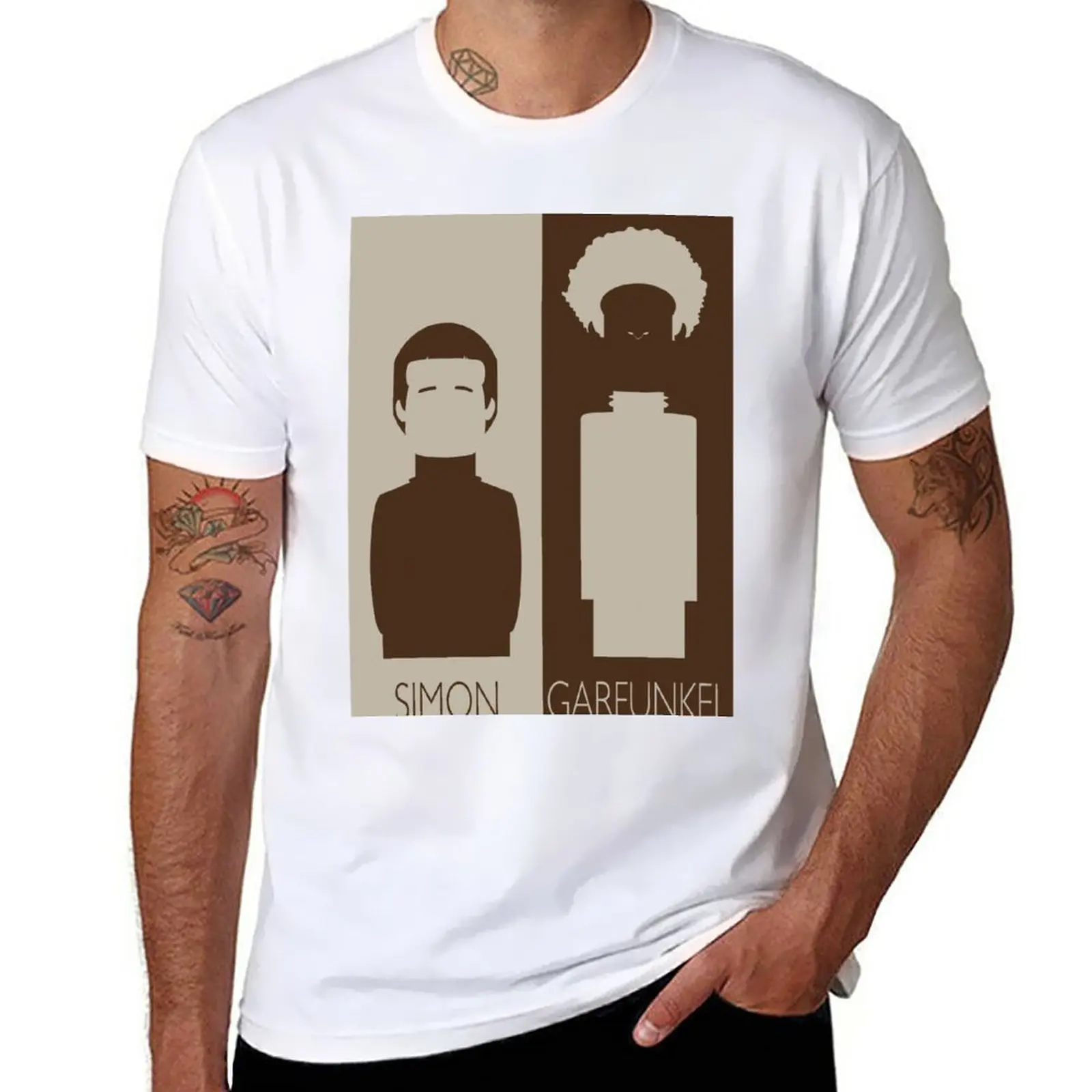 

New Simon and Garfunkel T-Shirt black t shirts anime clothes tops mens graphic t-shirts anime