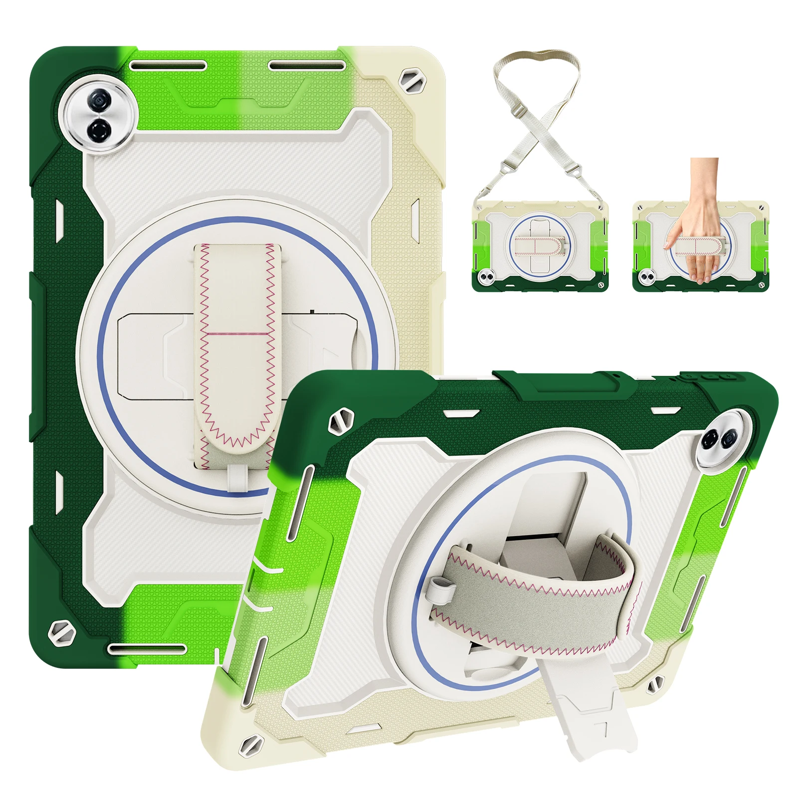Enhanced Armor Case with 360° Rotating Stand and Hand Strap