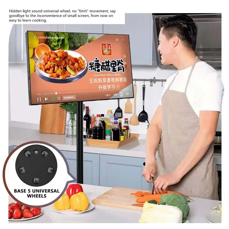 Most Popular 21.5 inch Android 12 Jcpc Smart Screen Display Portable Televisions Mobile Smart Tv For Home Business Gaming