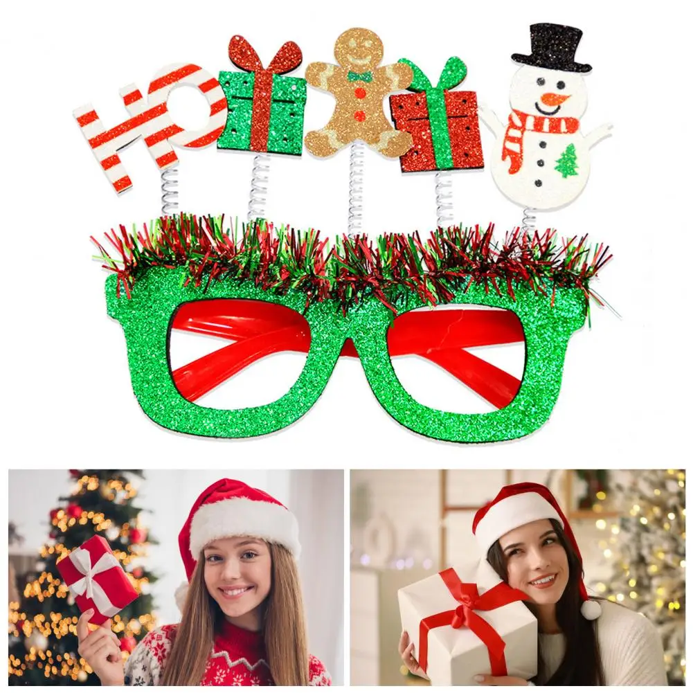 Novelty Christmas Eyewear Holiday Party Glasses Festive Christmas Glasses Set Santa Hat Snowman Tree Elk Antler for Holiday