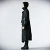 PUNK RAVE Men's Gothic Long Winter Black  Adjustable Jackets Punk Style Visual Kei Fashion Coat Hoodie Windbreaker Men 3