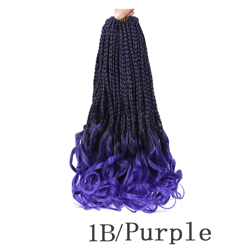 Boho French Curl Crochet Hair Extensions - Three Strand Goddess Braids with Curly Ends