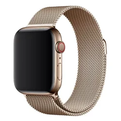 Sleek Milanese Apple Watch Bracelet Strap - 38 40 41 S10 11 42mm (Retro Gold)