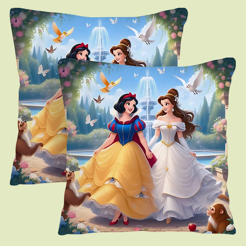 sweet Princess Pillow Covers Cartoon Sofa Decorative Home Double-sided Printing Short Plush Cute Cushion Cover 4