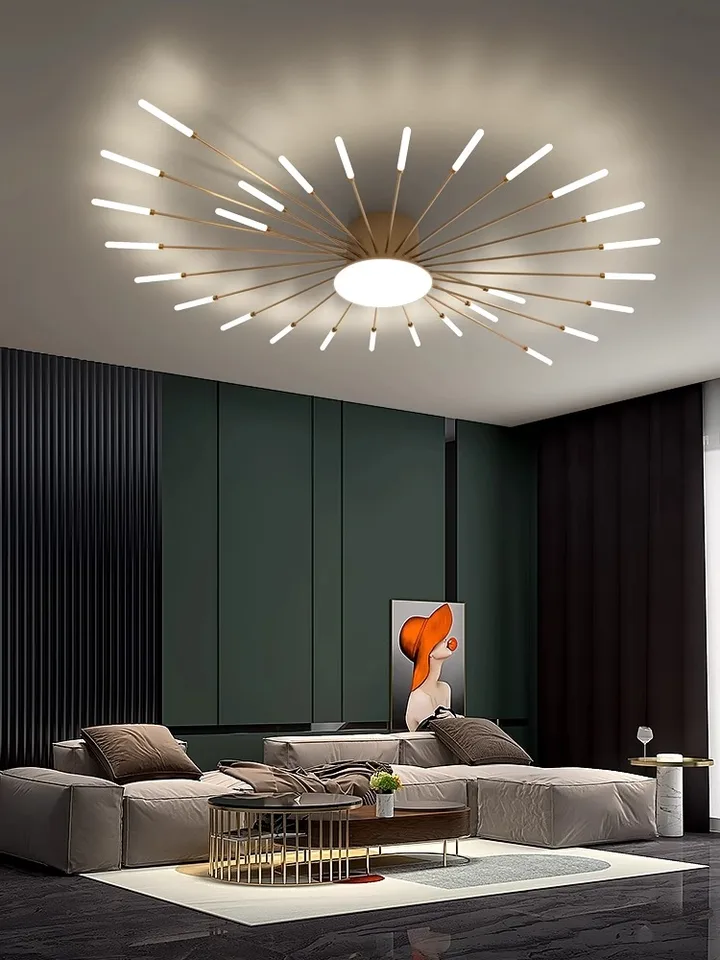 LED Dimbaar Plafondlamp Woonkamer Lamp met Afstandsbediening Moderne Minimalistische Plafondlicht Creatieve Metalen Acryl Design Verlichting Slaapkamer Decor Lamp, Ring Plafondverlichting (Color : Bl