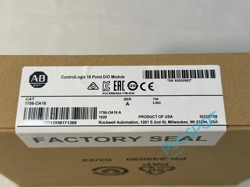 

1756-OA16 2022 SER A Factory Sealed AB ControlLogix 16 Point D/O Module 1756OA16
