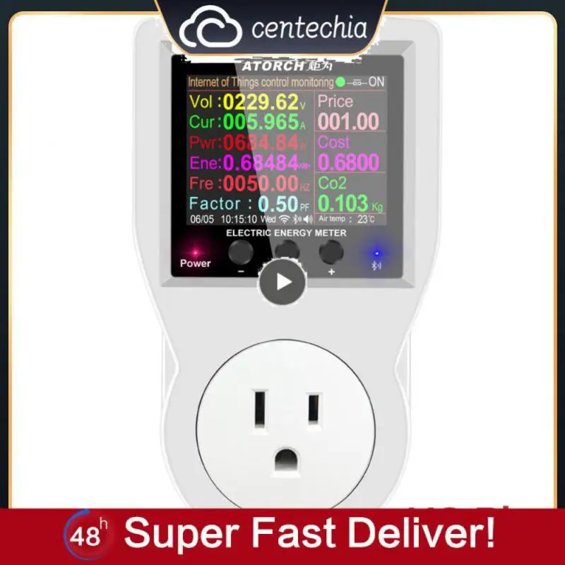 

Умная розетка Tuya с Wi-Fi, 1 шт., цифровой ваттметр, 220 В, измеритель мощности, потребление электроэнергии, вилка ЕС, мощность киловатта, мощность, мощность