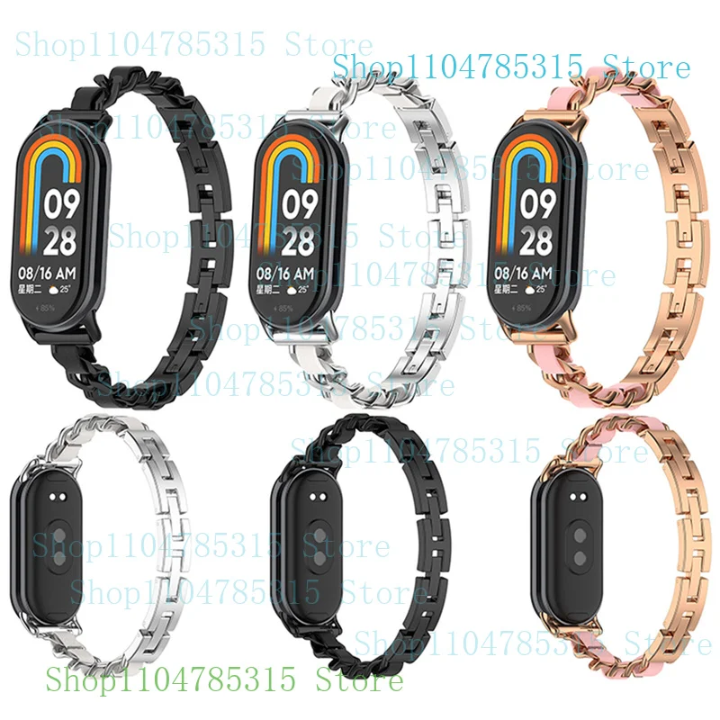 mi Band8용 시계 밴드 팔찌 모델 시계 스트랩 벨트 교체 액세서리
