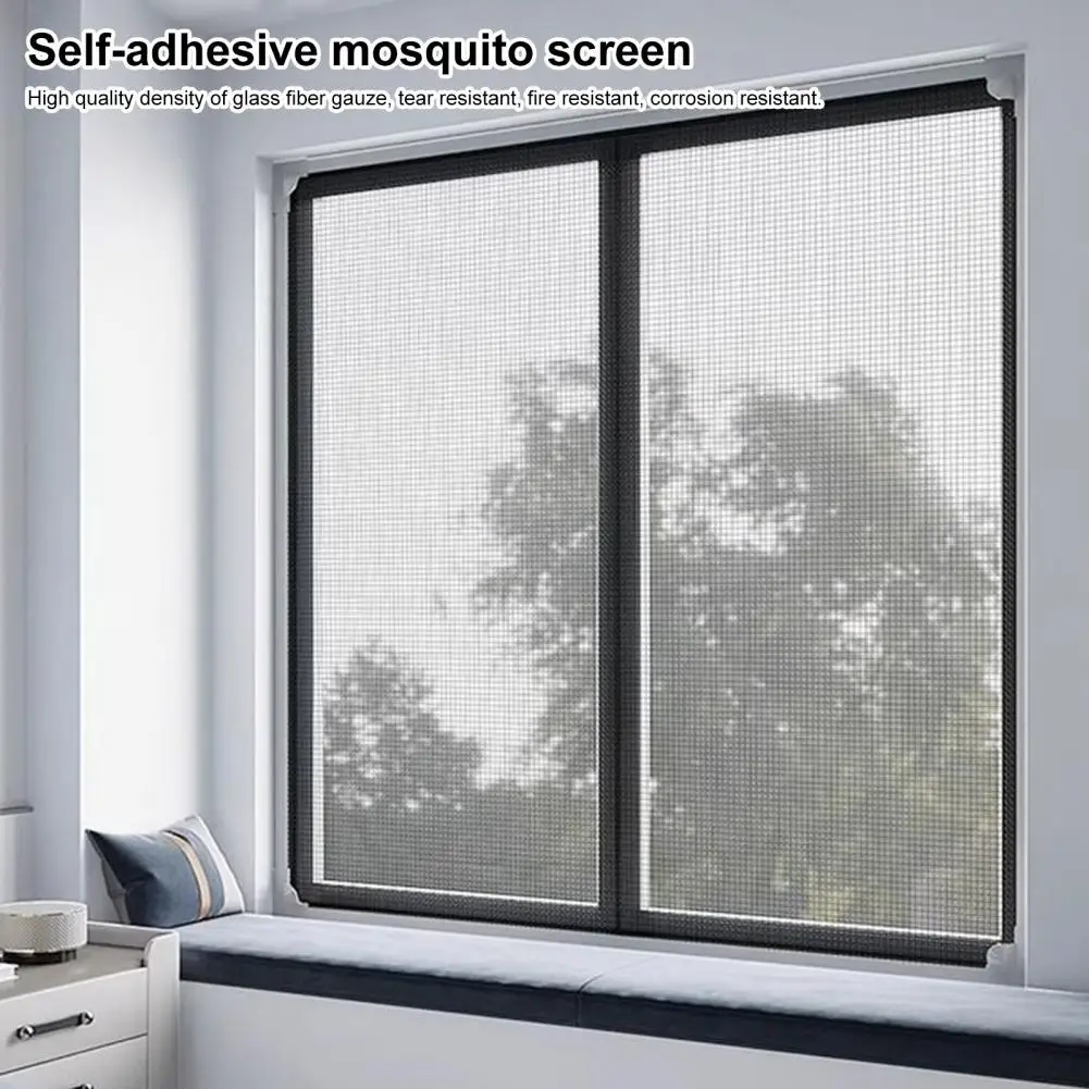 Secure Fit Window Screen Magnetic Anti-mosquito Screen with Strong Adhesion Adjustable Mesh Window for Insect Prevention 2