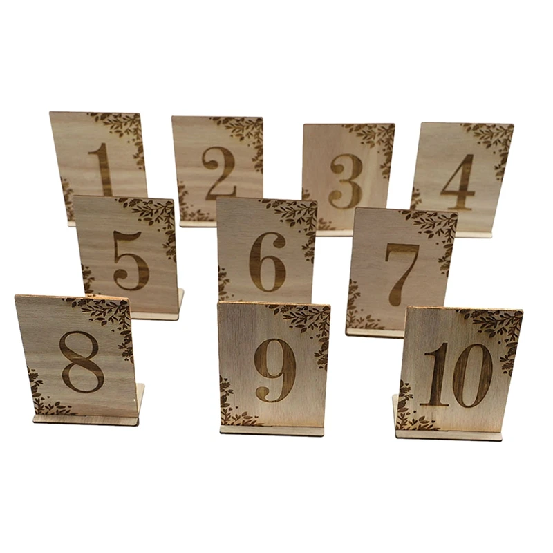 

10 шт., деревянные цифры, 1-10 дюймов