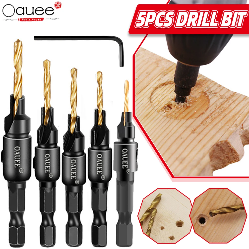 Countersink Drilling Wood Drill Set Countersink Drill Bits Wood