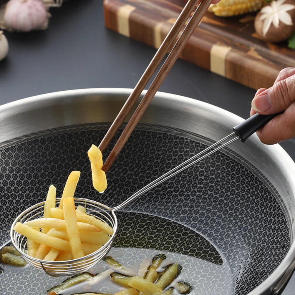 

Spider Strainer Skimmer Stainless Steel Asian Ladle Wire Spoon Handle Kitchen Frying Food Pasta Spaghetti