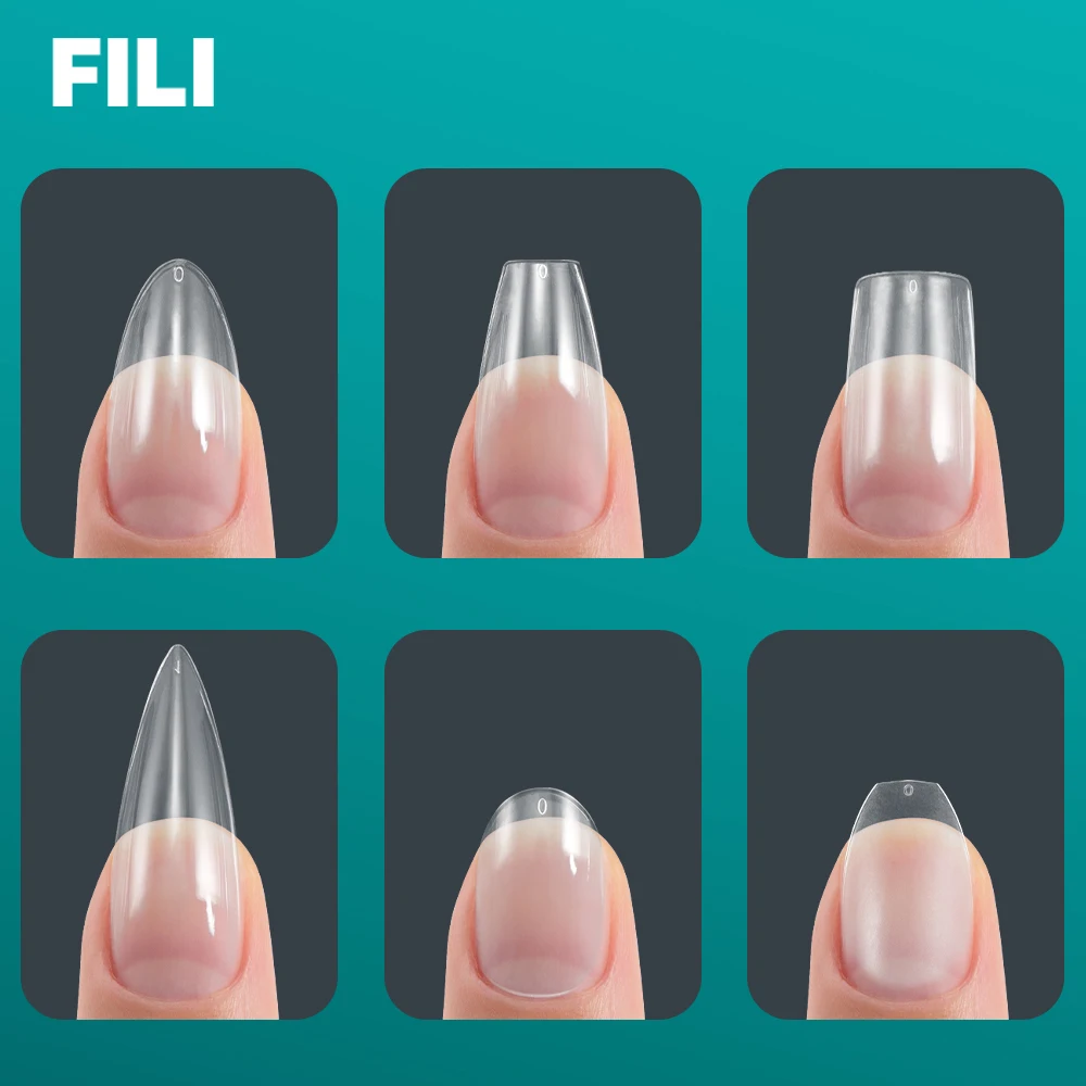 FILICapsule Américaine Gel X pour Extension d'Ongles, Faux Cercueil