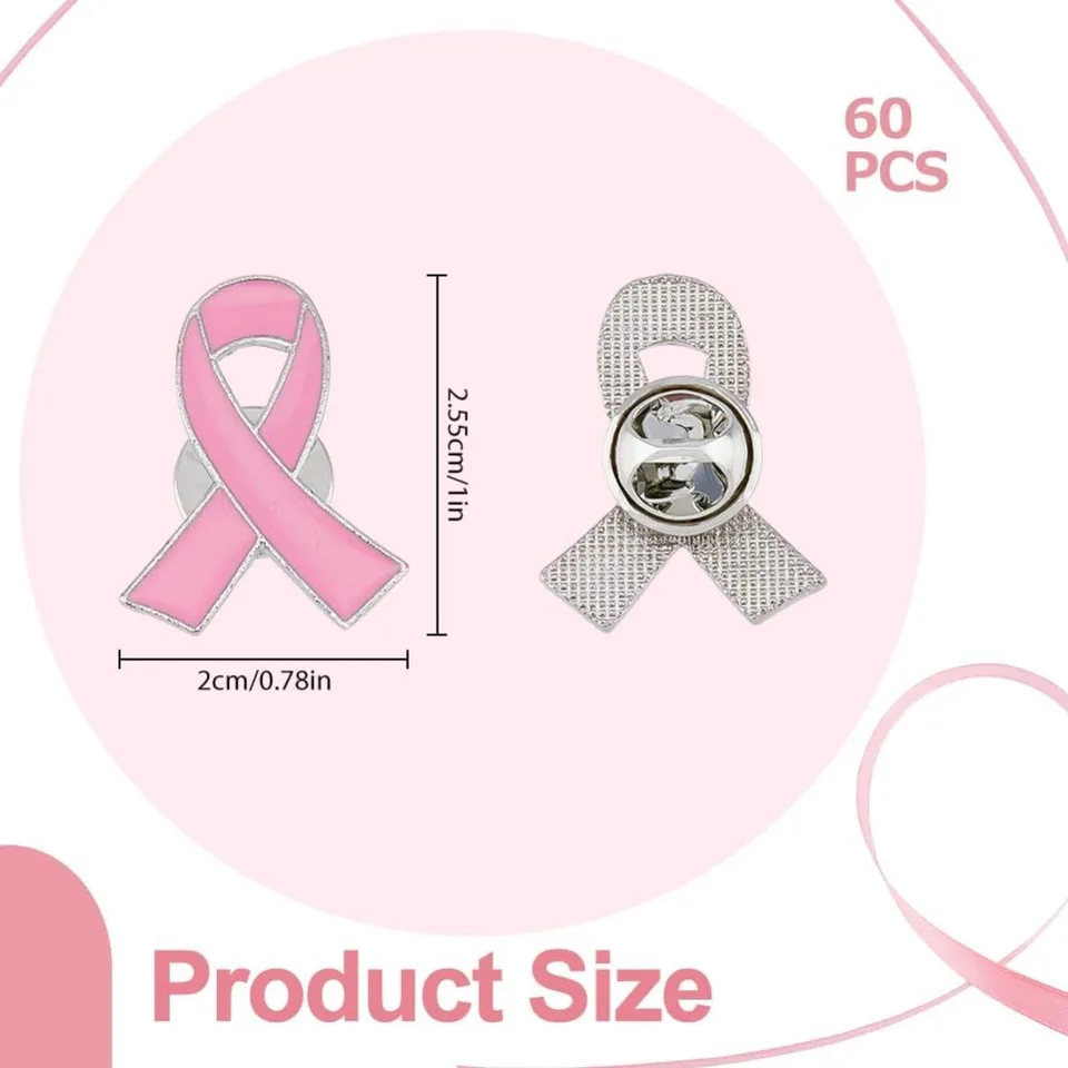 Spilla da bavero ufficiale con nastro rosa sensibilizzazione sul cancro