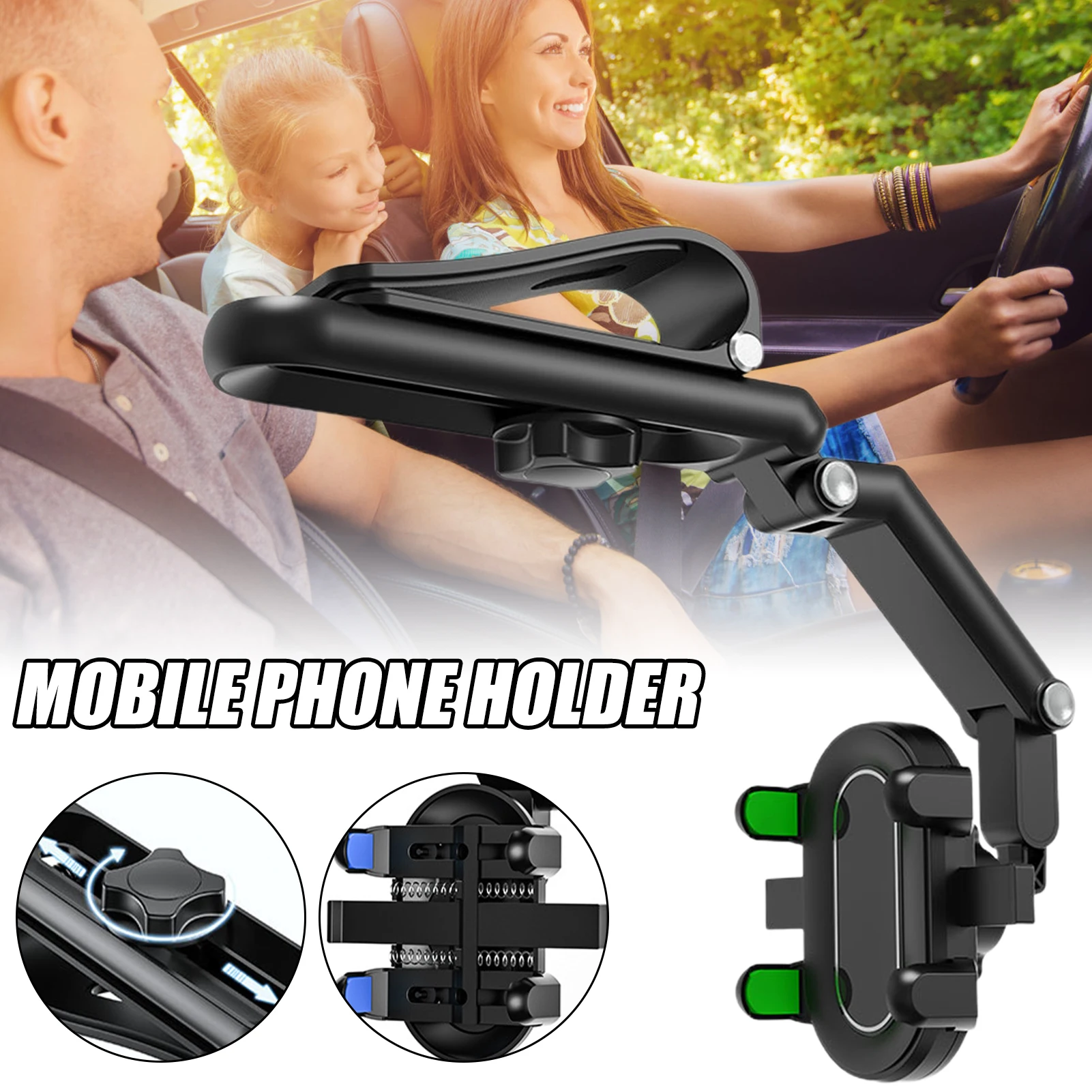 

Sun Visor Phone Holder For Car Easy To Use Wear-resistant Not Easy To Break For Recording Video Recording Driving Car Accessorie