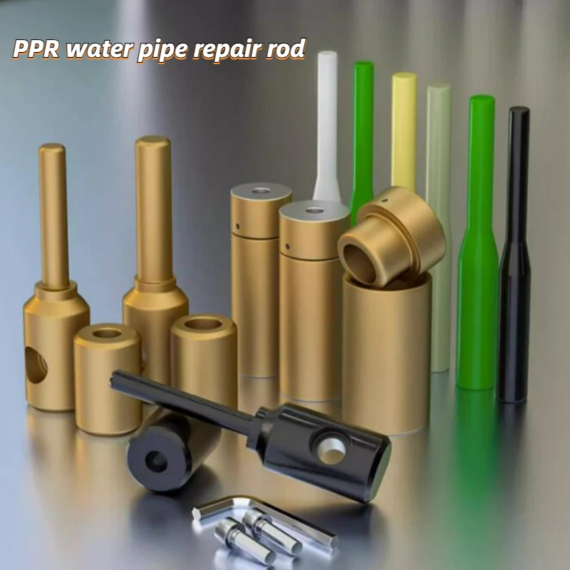 

5PCS PPR Water Pipe Repair Tool PE Leak Detector Hole Repair Hot Melt Mold Head PERT Wall-free Maintenance Rubber Rod