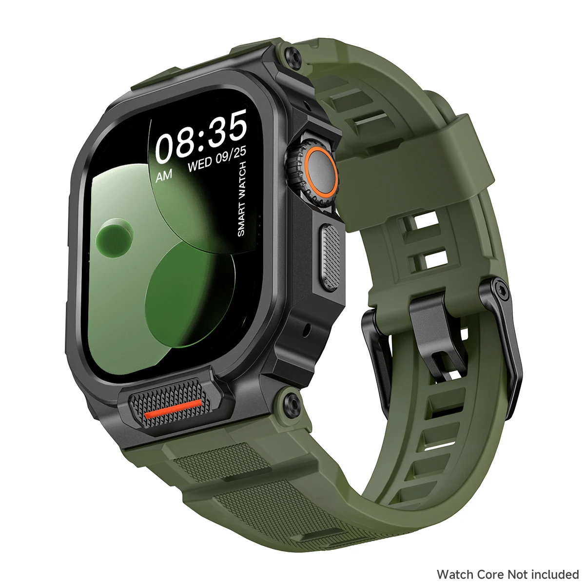 Zinc Alloy Protective Watch Band with Silicone Strap