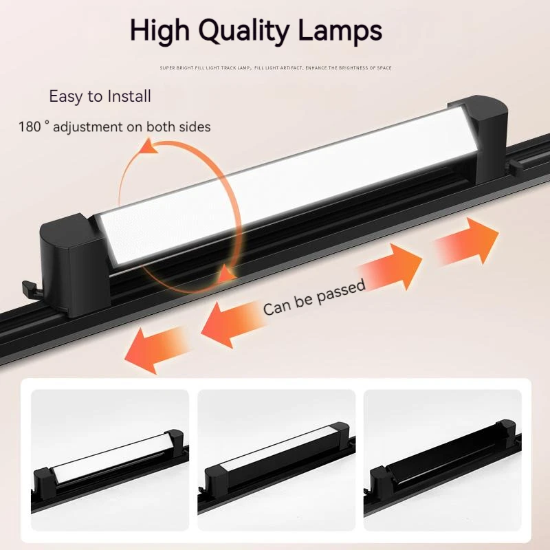 Full Sets Track Lights Led Spot Ceiling Light for Bedroom Clothing Store Decor AC85-264V COB Spotlight LED Track Rail Ligting 4
