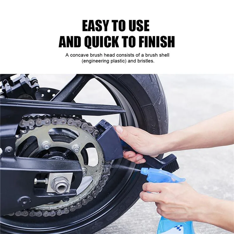 Chain Brush Cleaner Bike Chain Cleaner Bicycle Motorcycle Dual Heads Cycling Cleaning Kit Scrubber Tool