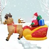 Christmas Inflatable Decoration Santa Claus Reindeer Elk Sleigh Inflatable Toy with LED Lights Outdoor Yard New Year Decor Prop 1