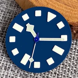 Titanium 42mm Retro Black PVD Dive Watch Case with Sapphire Glass - Fit NH35 NH36 NH38 (Blue dial hands)