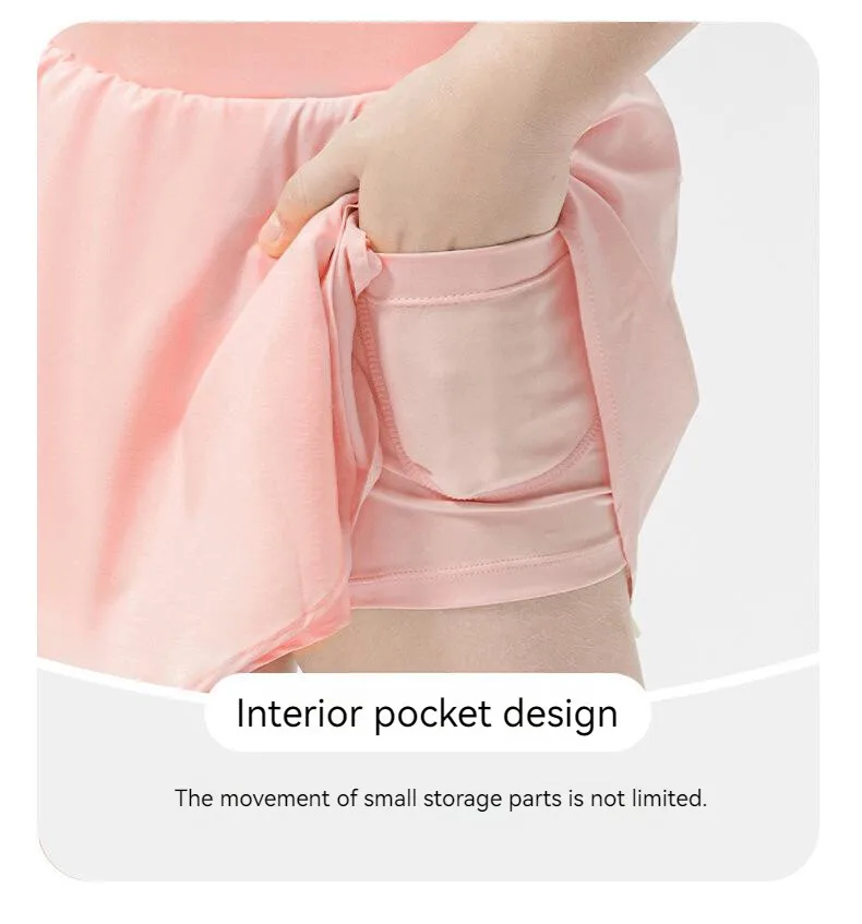 Girls Sport Skirt Children Anti-embarrassment Breathable Yoga Dance Training Running Hiking Tennis Summer Clothes for Kids 9 S8c4df102b67a4b9abfe012c92f668132k