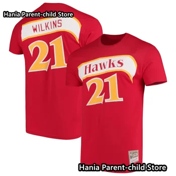 2024 New Arrives U.S.A Basketball Sports Hawks Fan Tops Kids And Mens Jersey T shirts Summer Short Sleeve Tees