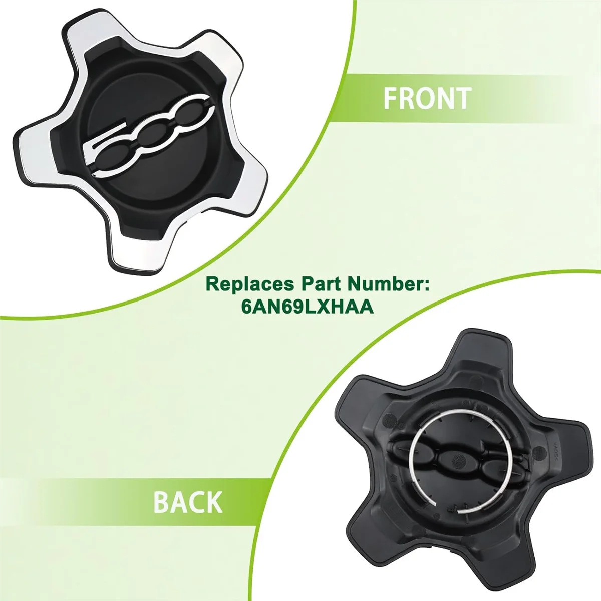 Car Wheel Center Cap Cover for 500X-6AN69LXHAA Dust Cover Car Accessories Silver car wheel cap