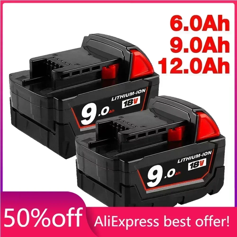 

NEW 18V 9AH For Milwaukee Battery 18B6 18V XC Li-ion 48-11-1860 48-11-1852 48-11-1850 48-11-1840 48-11-1820 Batteries Charger
