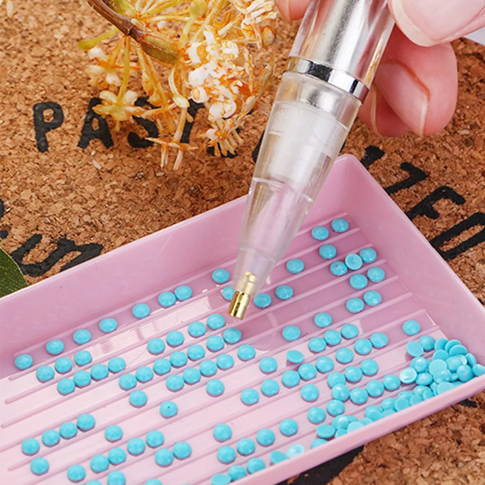 5D DIY Diamond Painting Pen 1-20Pcs with LED Lighting Luminous Point Drill Dotting Pen Rhinestone Picture Drawing Tool Handcraft