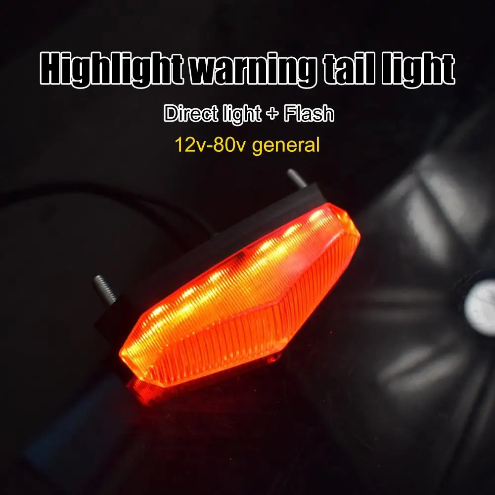Electric Bike Taillights LED Safety Warning Rear Lamp Warning Taillights Electric Bike Modification Accessories