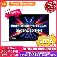Xiaomi Laptop RedmiBook Pro 14 2024 Core Ultra 5-125H/Ultra 7-155H ARC Graphics 32GB DDR5 1T SSD 14-inch 2.8K 120hz Screen Pc 1