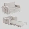 Kids Extra Wide Chairs for Toddler,2-in-1 Toddler Soft Sherpa Couch Fold Out,Convertible Sofa to Lounger for Girls and Boys,Grey 3