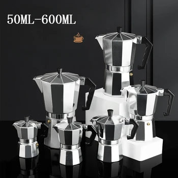 150 300 600 Aluminum Moka Pot with Electric Burner Stove Top Coffee Maker Espresso Percolator Mocha Kettle Heater Home Household