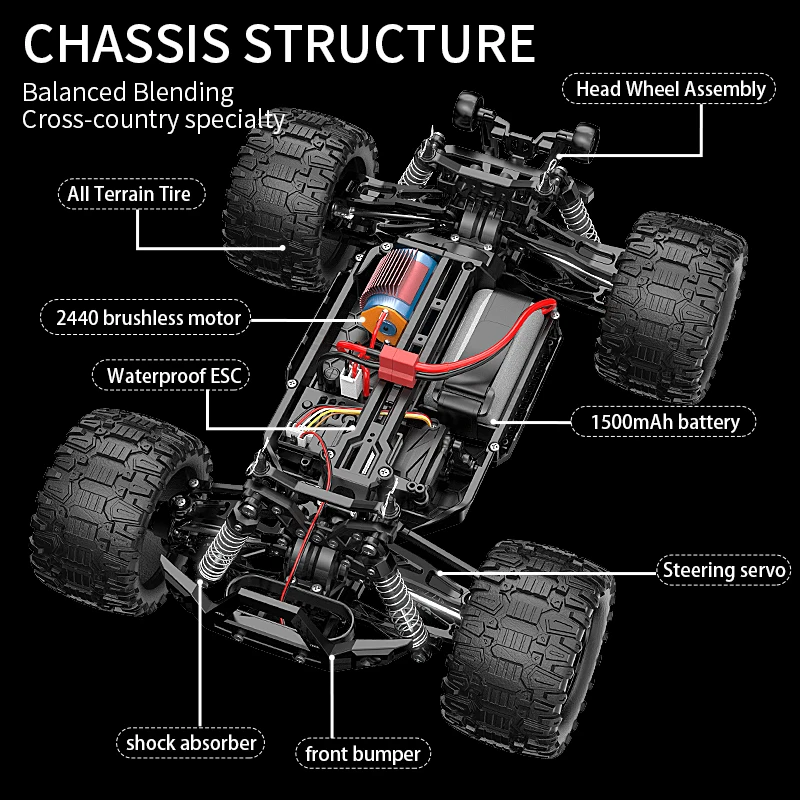 KF18 70KM/H or 55KM/H high speed brushless motor remote control toy car 1:14 with lights toy car 2.4Hz 4×4 4WD children's toys 6