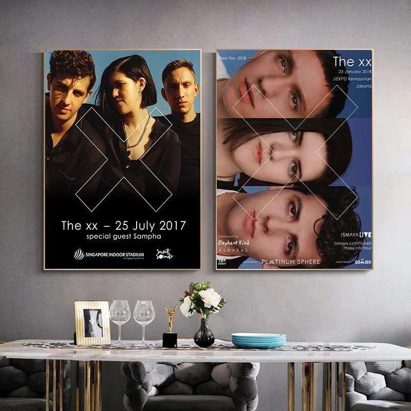 British Band The XX Poster Canvas Printed Music Wall Art Picture