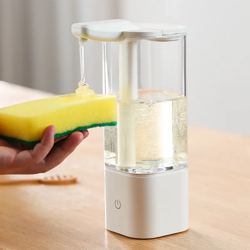 Automatic Liquid Soap Dispenser Kitchen Touchless Sponge High Capacity Self Cleaning Detergent Dispenser Bathroom Dispenser 4