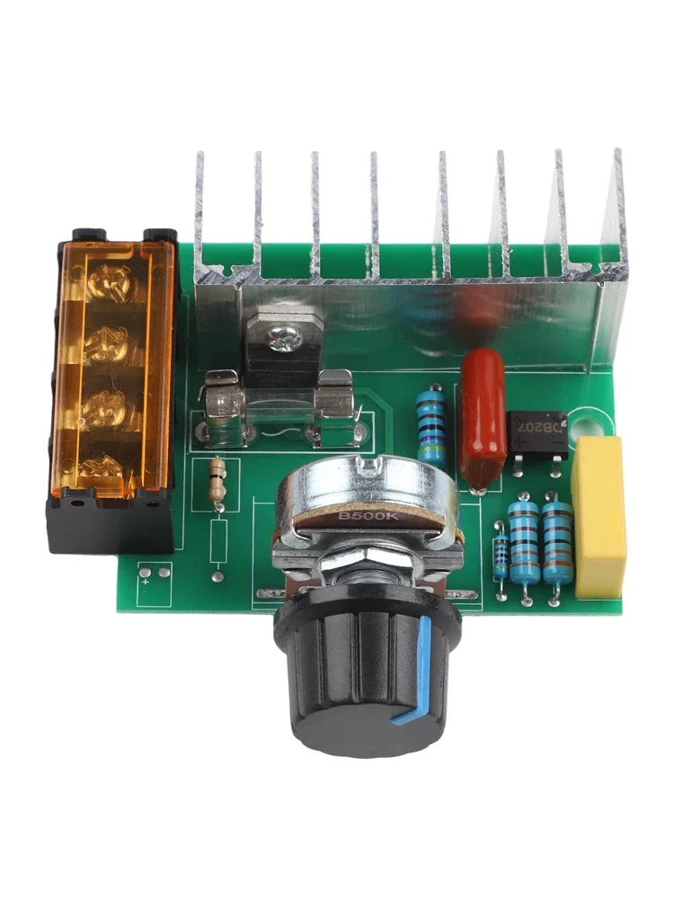 4000W 220V AC SCR 모터 속도 제어 모듈(전압 조정기 및 이중 커패시터 보호 기능 포함, 모터 애플리케이션용)
