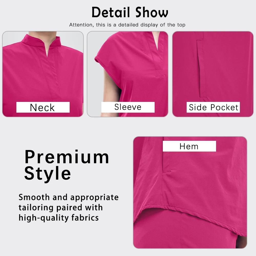 Multicolour Clinic Work Clothes Medical Surgery Uniform Hospital Nursing Nurse Uniform Beauty Workwear Scrub Set Women