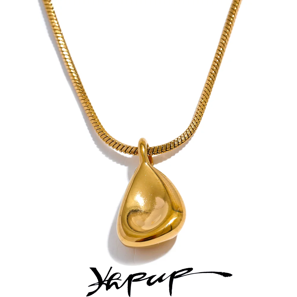 Yhpup Waterproof 316l Stainless Steel Geometric Pendants Necklace