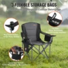 VEVOR Camping Folding Chair for Adults Portable Outdoor Lumbar Back Padded Arm Chairs for Beach Lawn Picnic Fishing Backpacking 5