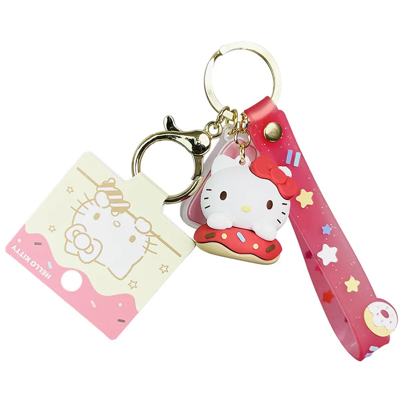 

Kawaii Sanrio Hellokitty Kuromi Mymelody мультфильм милый пончик серия подвеска брелок Аксессуары для девочек Подарки